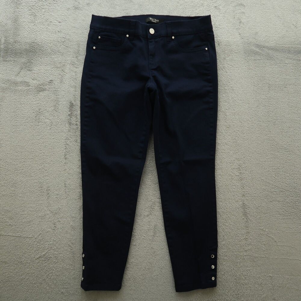 WHBM Jeans Women's Size 8P Dark Blue Low-Rise Skimmer Cropped 25" Inseam Stretch
